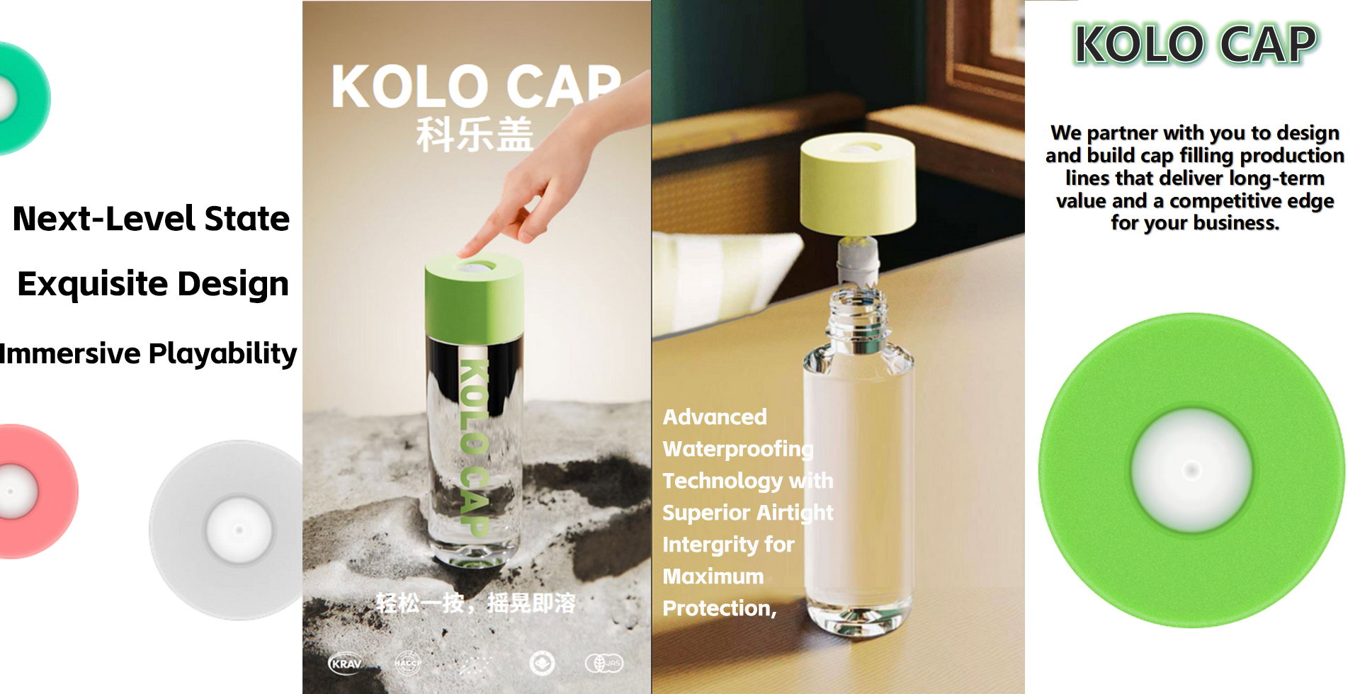 Solid-liquid separation bottle cap - powder bottle cap - liquid bottle cap